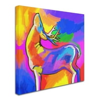 Zaštitni znak likovne umjetnosti 'Pop Art Deer 2' platnena Umjetnost Howie Green