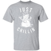 Grafička Amerika Svečani božićni odmor samo Chillin snjegović Muška grafička majica