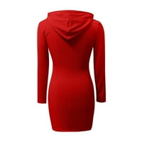 Haljine bez rukava Srednja duljina prugala V-izrez sunčana haljina crvena s