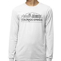 Skyline Colorado Springs majica s dugim rukavima Uniznoj bijeloj boji