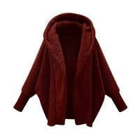 Time and Tru zimski kaputi, jakne za žene, ženska jesenska moda, Crvena, modna ženska topla Fau jakna
