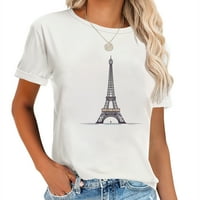 Ajfelov toranj moderan ženski grafički majica, kratka rukava košulja sa hladnim printom Paris Lover pokloni