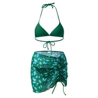 Yubnlvae Žene Modni Otisci Visokog Struka Bikini Set Kupaćih Kostima Tange Kupaćih Kostima Tri Kupaćeg