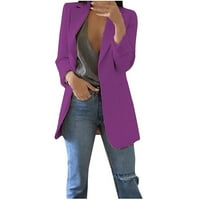 Klasični sako jakne za žene Poslovni Casual Boyfriend Moda Plus Size lagani radni profesionalni Sako