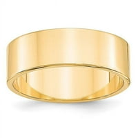 Quality Gold FLL 14K Žuti zlatni lagani ravni vjenčani bend - veličina 11.5