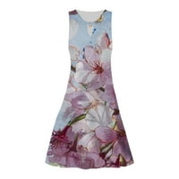 4. jula Maxi haljine za žene sitničke ženske cvjetne turnesne haljine ljeto