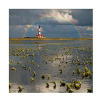 Carsten Meyerdierks 'Lighthouse Meets Rainbow' Canvas Art