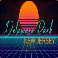 Delaware Park New Jersey Vinil Naljepnica Stiker Retro Neonski Dizajn