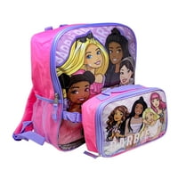 Barbie ruksak 16 i izolirana torba za ručak odvojivi ružičasti dvodijelni set