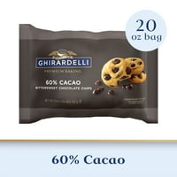 60% Cacao Bittersweet Chocolate Premium Pecking Chips, OZ torba