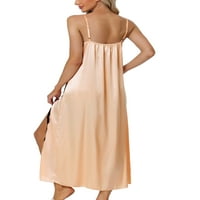 Jedinstvene banke Žene Satin Nightcown CAMI CAMI Dress Maxi Long Gown Padnjama noćna odjeća