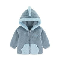 Dječja odjeća Toddler Unise Fuzzy Zip Up Jakne sa kapuljačom s dugim rukavima Kaputi za životinje Dječja