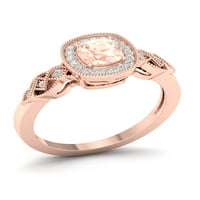 Imperial Gemstone 10k Rose Gold Morgatite CT TW Diamond ženski modni prsten