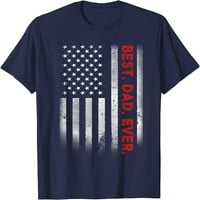 Drvo najbolji tata ikada sa američkom zastavom poklon za Dan očeva T-Shirt