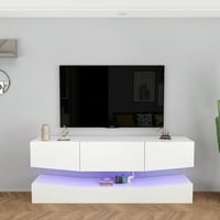 Stalak LED svjetla televizijska konzola za pohranu medija, moderno TV postolje sa spremištem