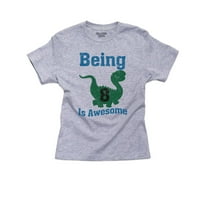 Rođendanska slatka dinosaur - Biti su fenomenalna - majica za mlade od pamuke za poklon