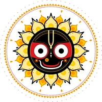 Lord Jagannatha Muška Bijela Grafička Tee-Dizajn Ljudi L