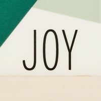 Zelena i bijela radost keramička tablica božićni znak, 3,5