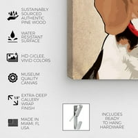 Wynwood Studio Životinje Zidno umjetnosti platno Ispisuje 'Beagle' psi i štenad - smeđa, smeđa
