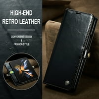 Za Samsung Galaxy Z Fold 5G, JiaheCover Luxury Retro Style Shockproof kožna novčanik kartica držač Telefon