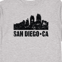 Inktastic San Diego California Skyline sa Grunge poklon dječak ili djevojčica Dugi rukav T-Shirt