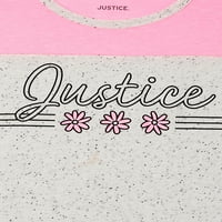 Majica Sa Grafičkim Sportskim Logotipom Justice Girls, Veličine 5 - & Plus