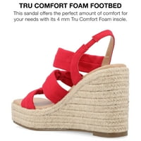 Kolekcija Journee Womens Santorynn Tru Comfort Foam Sling Back Espadrille Platform Wedge Sandale