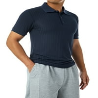 Muške Majice Za Mišiće Rastezljive Kratke Rukave Za Trening Tee Casual Slim Fit Polo Majica Plus Veličina