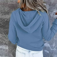 Voncos dukserice za žene ponude za jesen i zimu udobne lagane pulover majice topli dugački rukavi dugmad