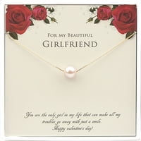 Anavia djevojka ogrlica Majčin dan poklon, Sterling Srebrna ogrlica za djevojku od dečka Majčin dan-[Pink