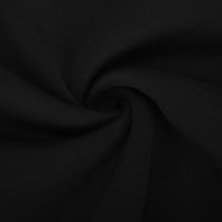 Shldybc ženske crne lagane pulover duksevi Casual dugi rukavi duksevi sa džepnim-crnim-jesenskim uštedama