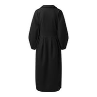 Huaai kaputi za žene ženski kaput Coat Temperament rukav za kapute veliki rever dugi kaputi za žene crni