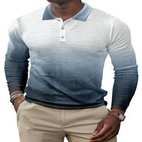 GRIANLOOK MENS T majice s dugim rukavima Polo majica rever na vratu Tee Men Casual Fall Tops Slim Fit