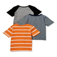 Garanimals Baby Boy & Toddler Boy džepne i Stripe majice Multipack, 3-Pack, 12M-5T