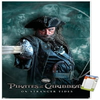 Disney Pirates of the Karipski: na strancem plima - crni zidni poster brade, 14.725 22.375