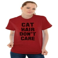 Mačke Dame TShirts Tees T Za Žene Mačja Dlaka Dont Care Kitten Vlasnik Ljubimac
