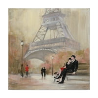 Zaštitni znak likovne umjetnosti 'Romantični Pariz i crvena jakna' platno umjetnost Julia Purinton