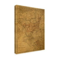 Red Atlas Designs' Eastern Europe Map 1878 ' Canvas Art