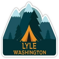 Lyle Washington Suvenir Vinil naljepnica za naljepnicu Kamp TENT dizajn