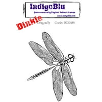 Indigoblu Cling Monting Marke 4 X3 Dragonfly - Dinkie