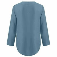 Yyeselk radne bluze za žene Moda Roll up manžetna kratki rukavi duboki V-izrez sa patentnim zatvaračem
